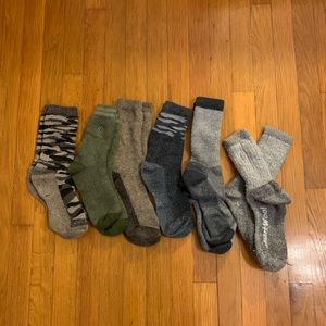 6 Pairs of Mens Cotton and Wool socks Bundle